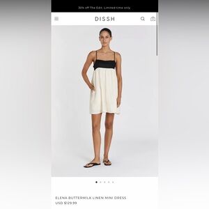 ELENA BUTTERMILK LINEN MINI DRESS - USA Size 6